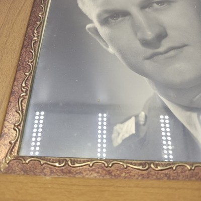Vintage fits 8x10'' wood Frame ornate border B&W picture Mid Century