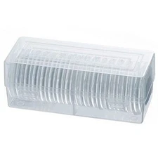 20Pcs Clear Coin Capsule Display Storage Box 46mm Collection Holder Container K
