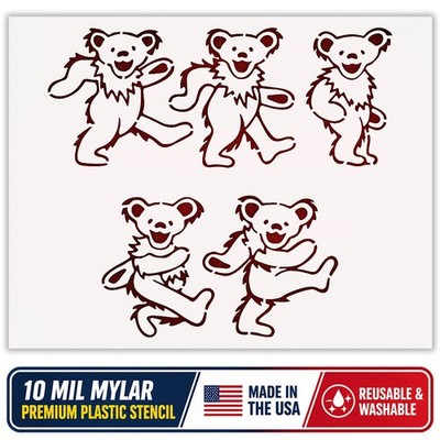 Grateful Dead Bears Stencil   Steal Your Face , Music, Band Logo, Psychedelic