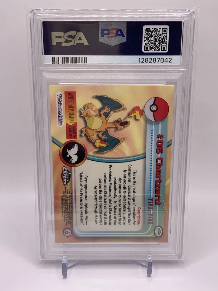 CHARIZARD - 2000 TOPPS CHROME POKEMON T.V. #06 - MINT 🔥 🔥 Just Graded! - Image 3 of 4