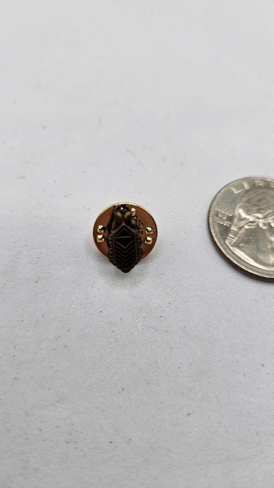 Tiny Beetle Pin Copper Color Very Tiny - image 2
