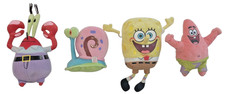 Sponge Bob SquarePants Plushies Lot 4 Ty Beanies Babies
