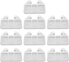 Set of 10 White Plastic Drawer Guides, Sturdy Rear 10pcs 58x41mm, 