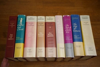 Will & Ariel Durant - The Story of Civilization - Vol. 2-10 Hardback, 9 with DJ