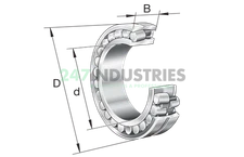 23136-E1A-M-C3 FAG 180 x 300 x 96 mm SPHERICAL ROLLER