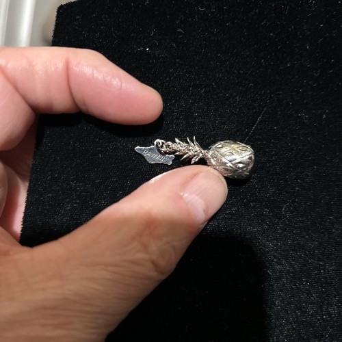 Crea Sterling Silver Pineapple Charm Vintage Souvenir 3D HAWAII - Picture 3 of 7