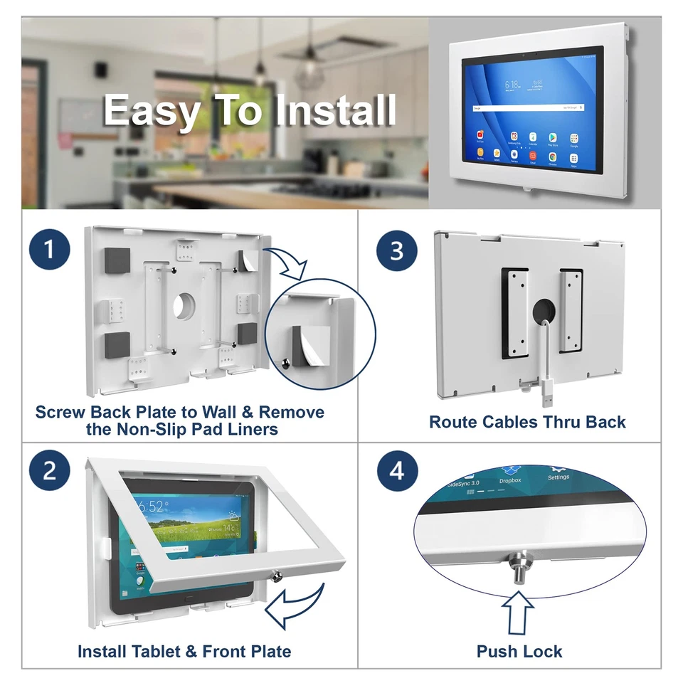 Funda metálica antirrobo con bloqueo para Samsung Galaxy TAB S7 S8 S9 11" S9 FE 10.9"... Foto 4 de 4