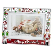  Picture Photo Frame 5x7 Metal 2025 Christmas Nutcracker Soldier Silver (2025)