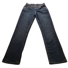 Lee Riders Women's Mid Rise Straight Leg Jeans Dark Wash Size 8M Casual NWOT