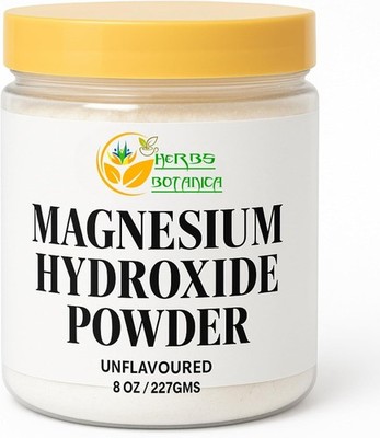 Herbs Botanica Magnesium Hydroxide Powder 8 oz DIY Use, Deodorant, Toothpaste,
