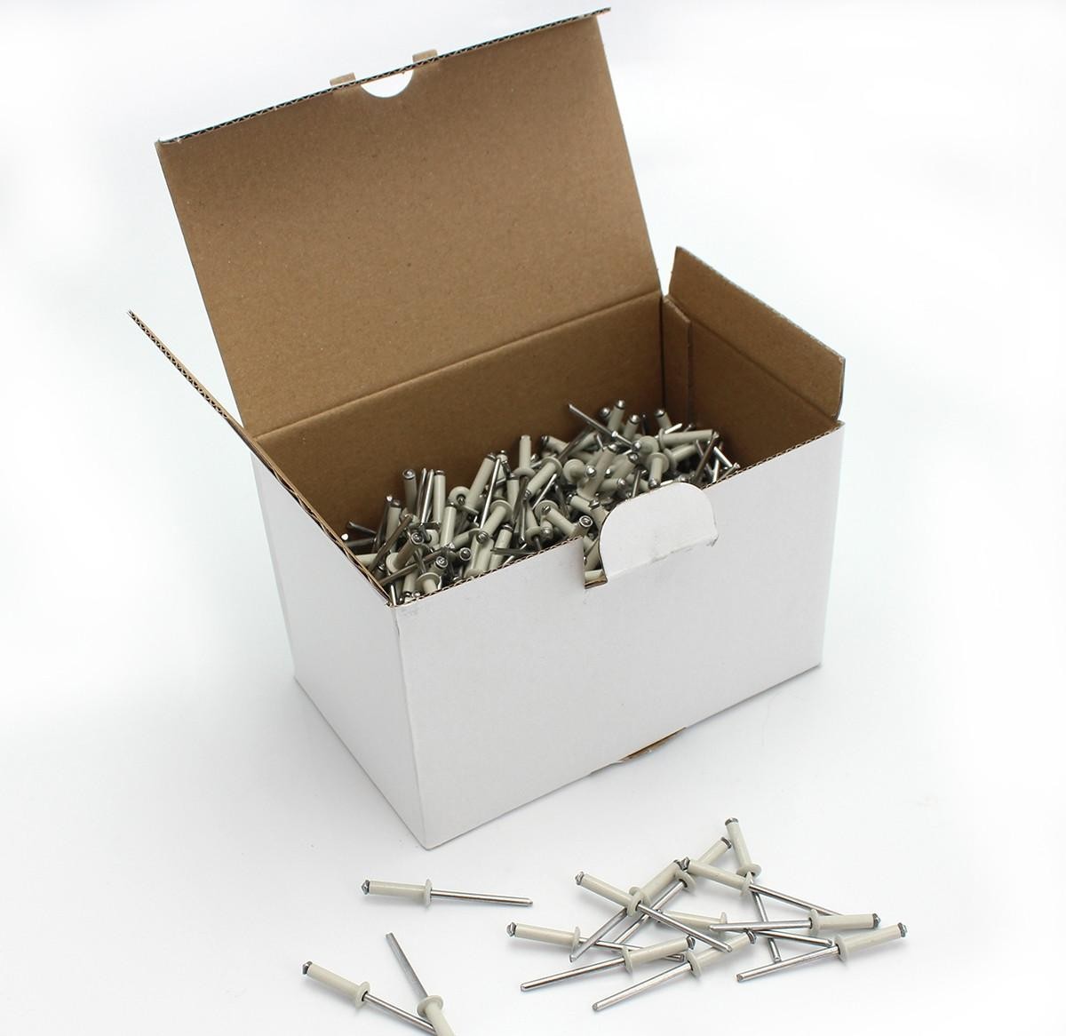 Rivets pour plaque immatriculation 4x16 blanc boite 500 kit fixation pare choc auto