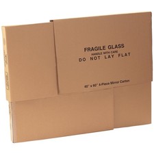 BOX USA Large Mirror Box 40"L x 3.5"W x 60"H (1-Pack), 40x3.5x60, Kraft