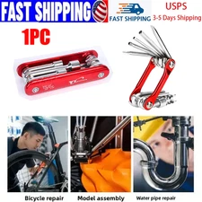 1PCS Multi - function 6 - in - 1 Folding Hex Nut Driver Socket Wrench Set