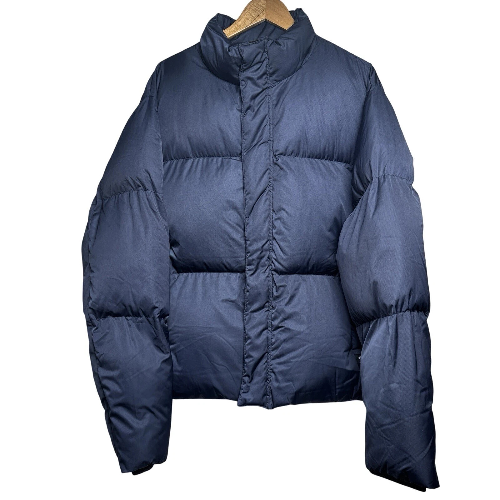 HUDSON Free Thinkers 2XL Puffer Jacket Full Zip Blue Lightweight NWT Mens