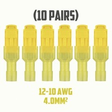 10 pair Scotch Lock T Tap Cut Wire Connectors Scotchlock Electrical Cable Yellow