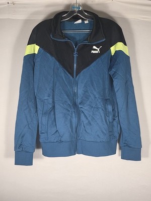 Puma Men s Blue Black Track Jacket Size S Athletic Zip-Up Style 597658-36