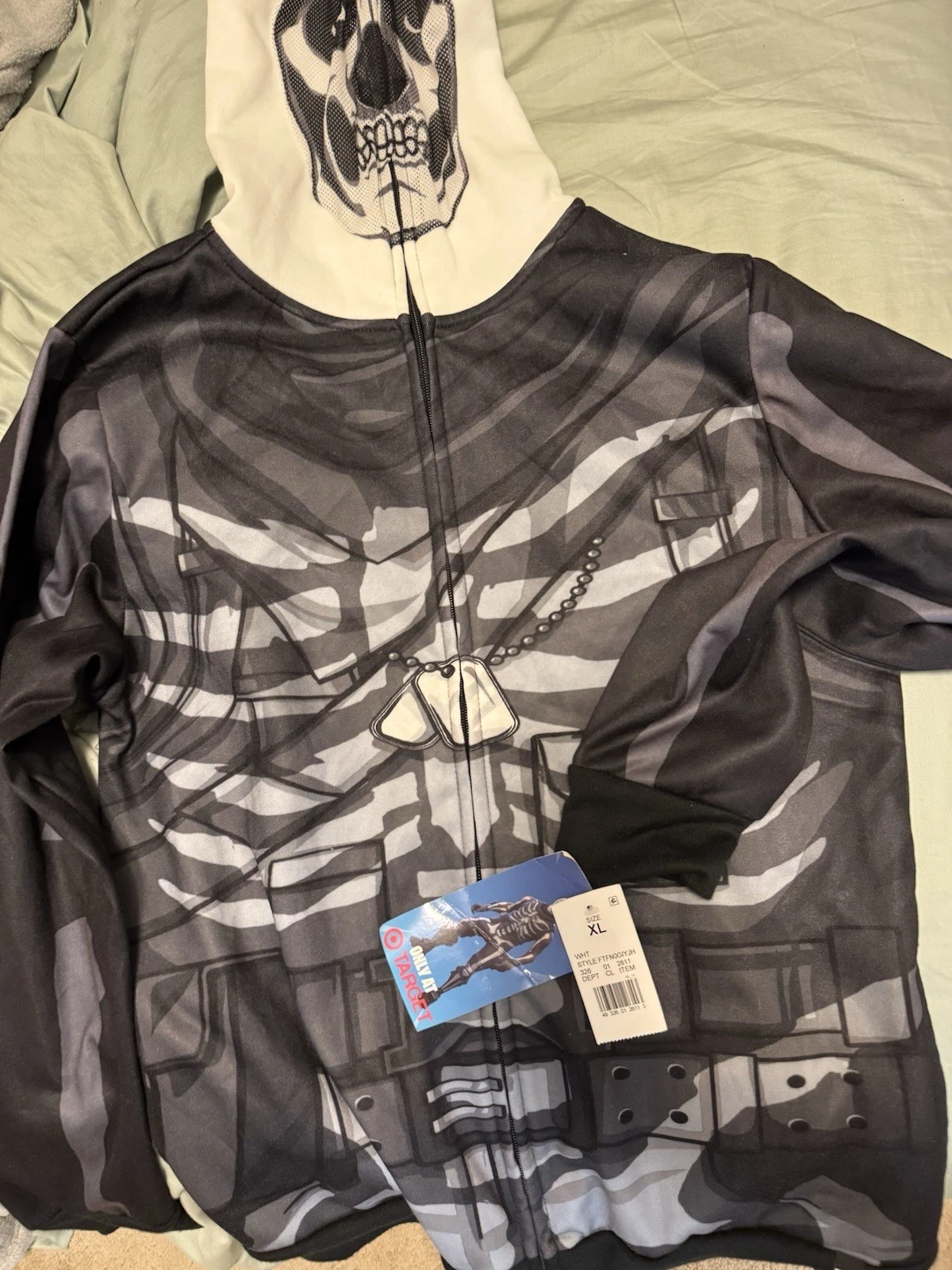 Fortnite skull Trooper Hoodie Costume