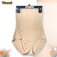 NWOT Wacoal Women's 6-M Beyond Naked Cotton Shaping High-Waist Brief 808330 Sand