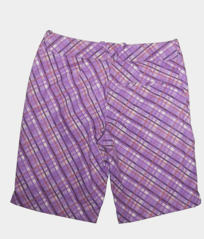 Callaway Opti-Dri women's Golf Shorts - size 4 - Dewberry Plaid - Image 2 of 4
