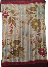 Vintage Scarf Beautiful Floral Design and Colors 34" Italy Price Tag Attached