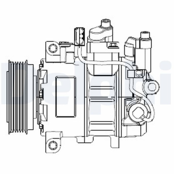 Delphi Klimakompressor 6SEU14 Passend FüR Audi A4 A5 A6 Q5 | CS20474-image