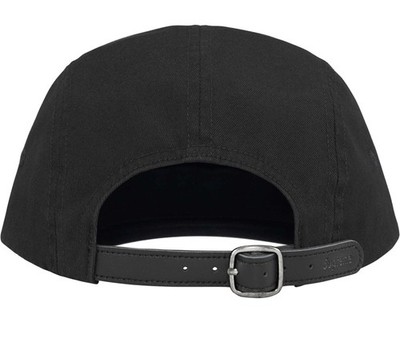 Supreme Washed Twill Chino Camp Cap (FW24) Black Authentic Leather