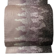 JAPANESE KIMONO BELT FUKURO OBI PURE SILK GRAYISH PURPLE ZENTSU-GARA XX11262