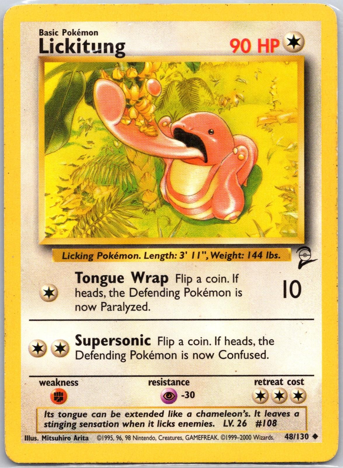 Lickitung 48/130 Uncommon Base Set 2 Pokemon LP