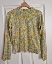 Intarsia by Pringle. Made in Scotland. Vintage 100% cashmere Womens  jumper UK 8