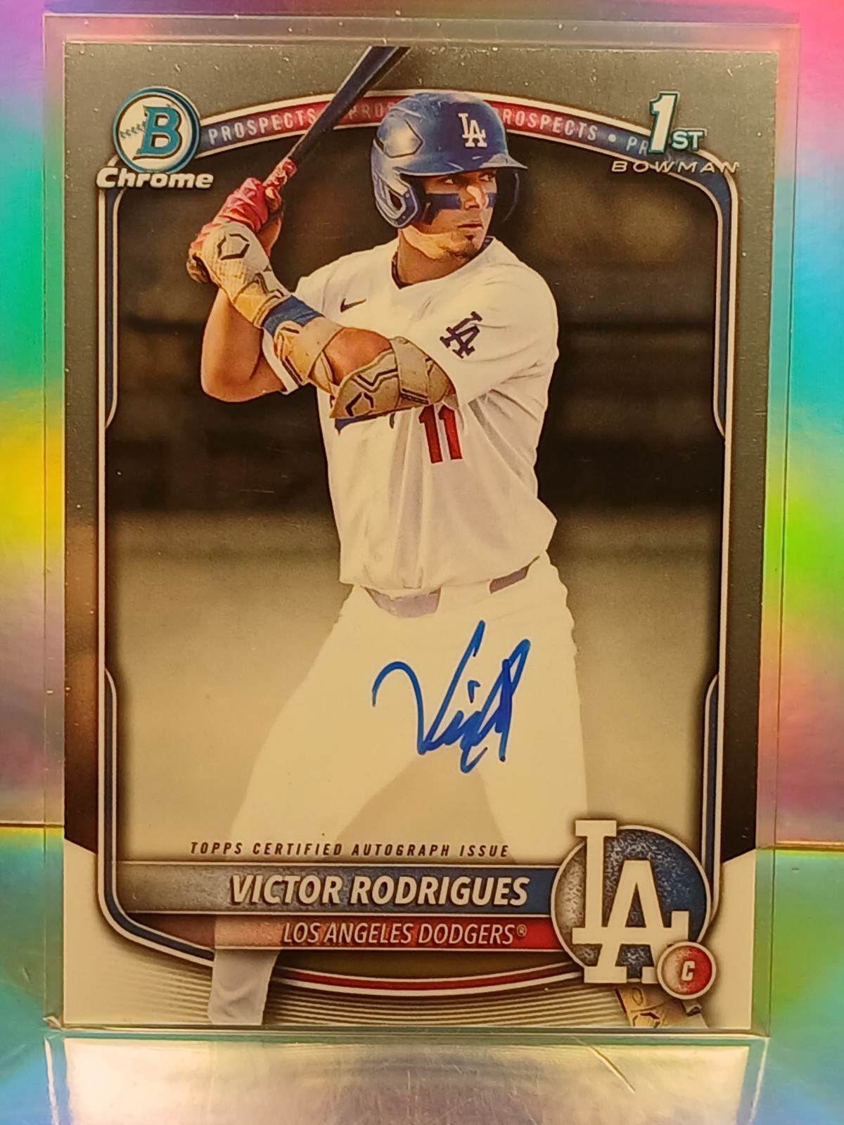 2025 Bowman - Victor Rodrigues Chrome 1st Auto #CPA-VR Dodgers