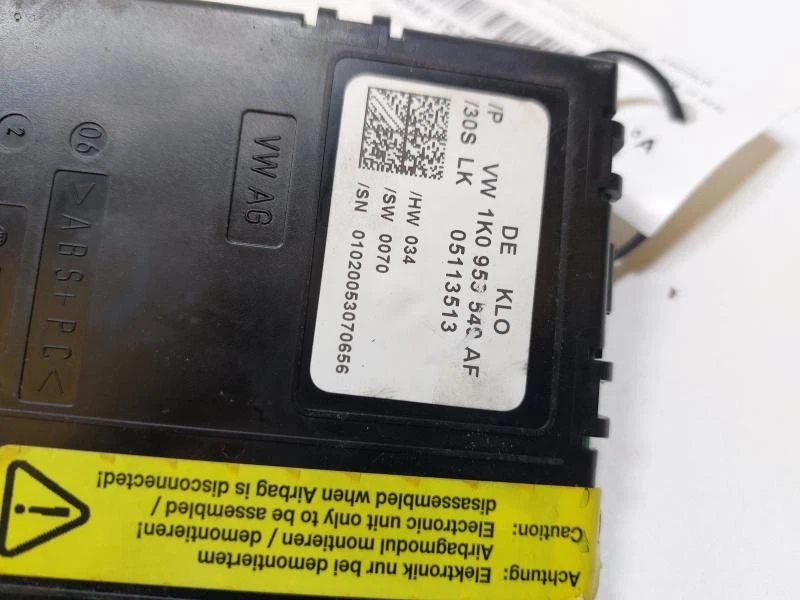 1K0959549AF CENTRALINA CONTROLLO ANGOLO STERZO VOLKSWAGEN GOLF V (1K1) 1.9 TDI 8 - Immagine 4 di 4