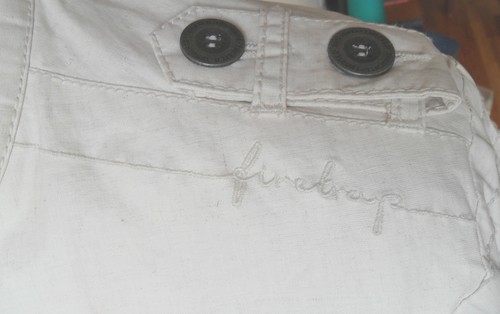 Firetrap linen jacket biker style cotton cream men's small, large, x-large - Picture 8 of 9
