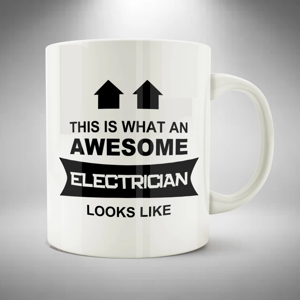 ACB DESIGN Electrician Mug / Cup Coffee Tea Funny Gift This Is What An Awesome Looks Like