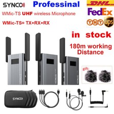 SYNCO WMic-TS Professional UHF Wireless Microphone System Fr Vlog Live broadcast