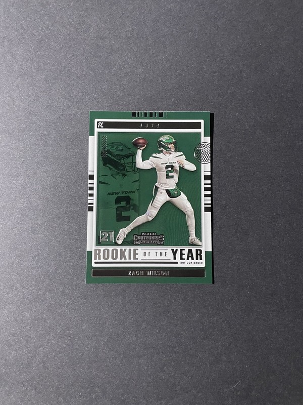2021 Panini Contenders Zach Wilson Rookie Of The Year Card #ZWI - New York Jets