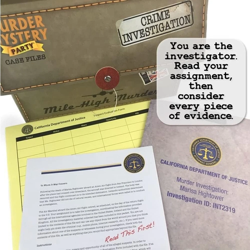 Murder Mystery Dinner Party Game - Mile High Murder Case File - Image 2 of 4