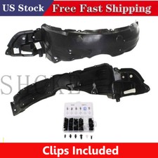 Front Driver Passenger Fender Liner Set W Clips For 2009-2010 Toyota Corolla
