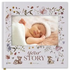 Baby Memory Book New Mom Gift - Baby Scrapbook Record Book  Photo Album - Gi...