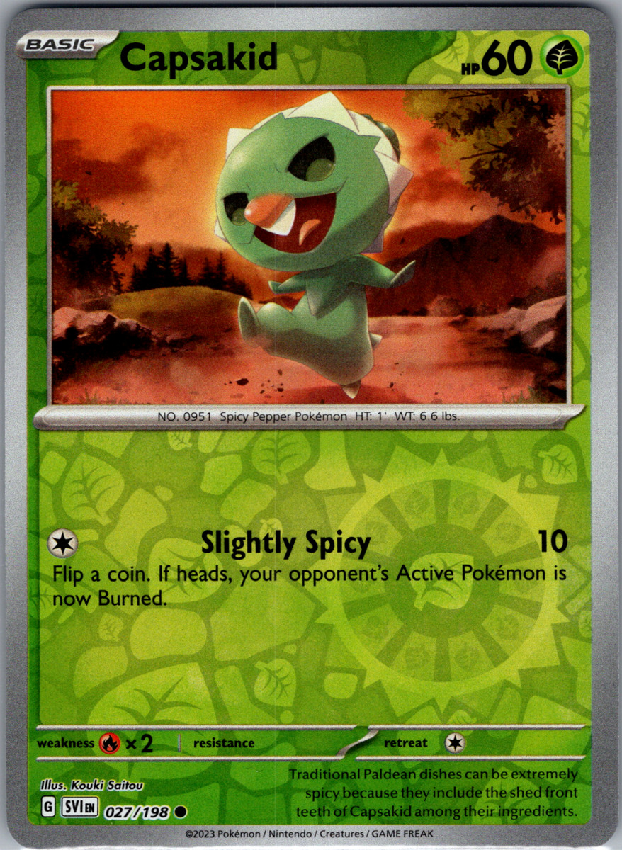 Capsakid - 027/198 Scarlet & Violet Common Pokemon - NM/MINT – The  PokéTrade Emporium