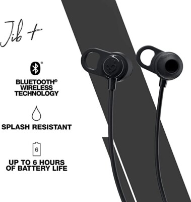 SKULLCANDY WIRELESS SIMPLICITY JIB+ BLUETOOTH EARBUDS (SS2JPW-M003) BLACK (NEW)
