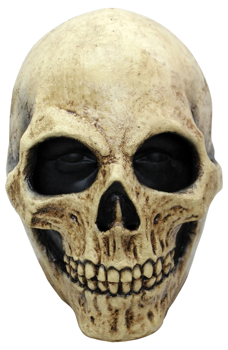 Máscara Full Head Crânio Realista Látex Halloween Caveirão Cinza Máscara Full Head Crânio Realista Látex Halloween Caveirão Cinza