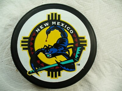 CHL New Mexico Scorpions Large Team Logo Official Hockey Puck Collect Pucks