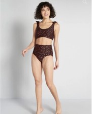 NWT ModCloth Tanya Bikini Top Clarice High-Waisted Bottom SET - Size Large