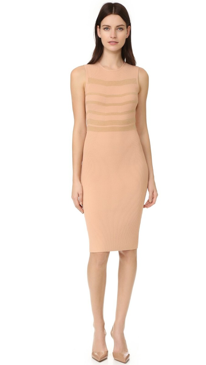 nude knit dress ANDREADAMO