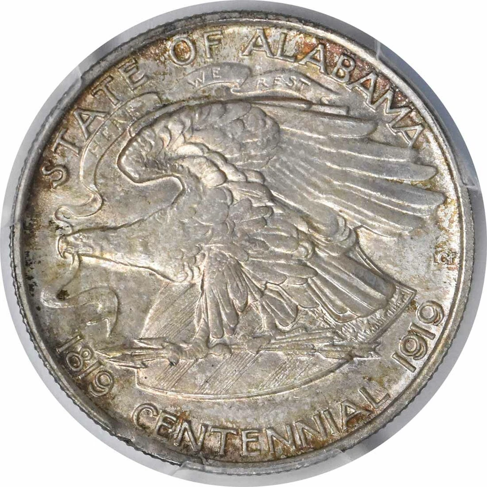 Alabama 2x2 Commemorative Silver Half Dollar 1921 MS66 PCGS - Image 4 of 4