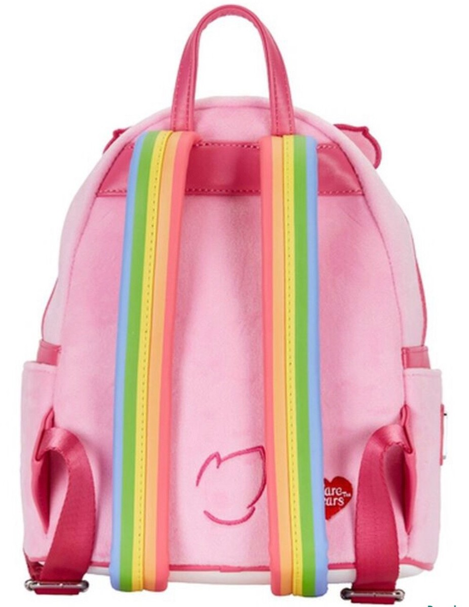 Loungefly Care Bears 40th Anniversary Cheer Bear Cosplay Plush Mini Backpack New Loungefly Care Bear 40th Anniversary Cheer Bear Cosplay  main image 4