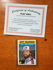 Jeff Reardon Signed Autographed 1986 Topps All-Star Card - Expos HOF AUTO COA