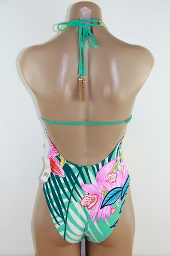 NWT Trina Turk Swimsuit 1 one piece Size 8 PLUNGE Floral - Picture 5 of 5