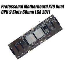 BTC-X79 Dual CPU Mining Motherboard 9 Slot Cards 3060 Graphics Card DDR3 US NEW