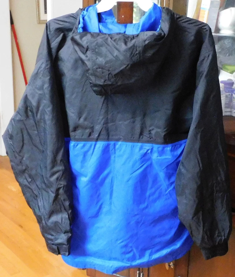 STEARNS Dry Wear Rain Jacket Mens Large with Hood, Blue Black - Image 2 of 4